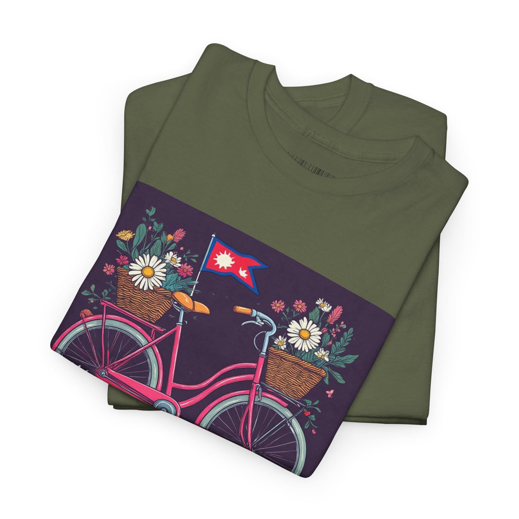Sahaje Floral Bicycle T‑Shirt