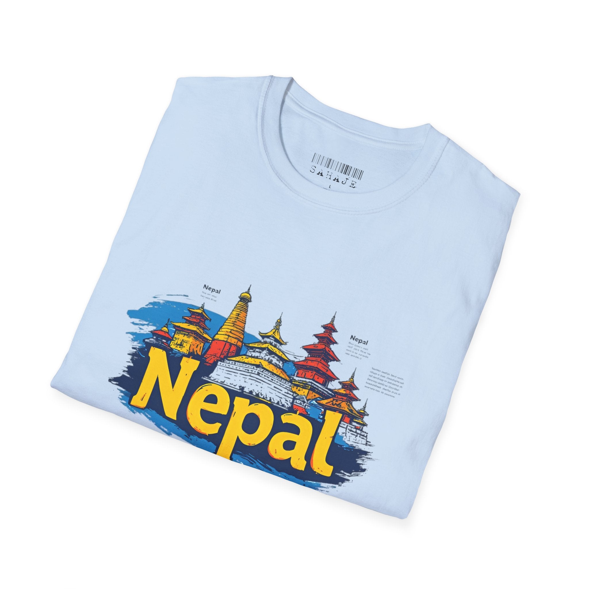 Nepal Temple Skyline T-Shirt – Nepali Cultural Heritage Graphic Tee, Travel & Spiritual Design