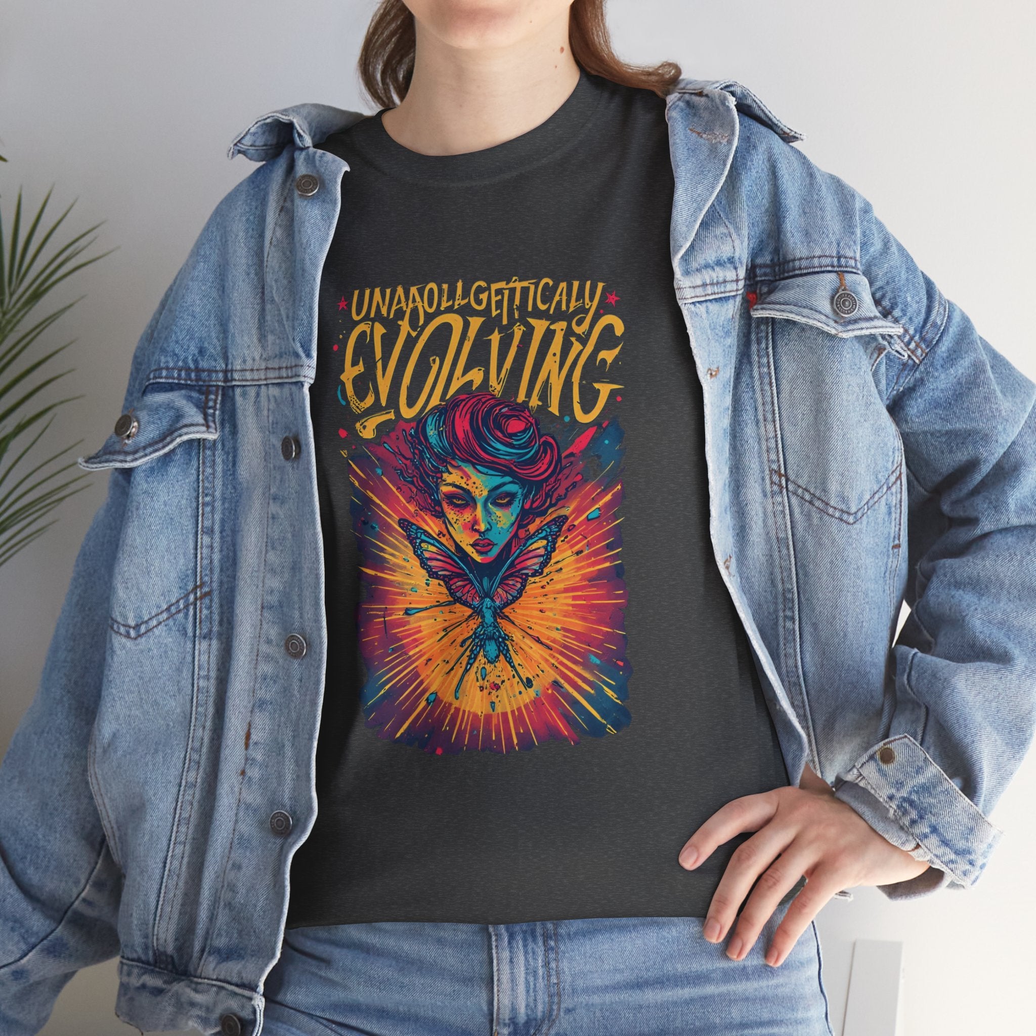 Evolving Alien Graphic Tee — "Unnaturally Evolving" Sci‑Fi Art T-Shirt