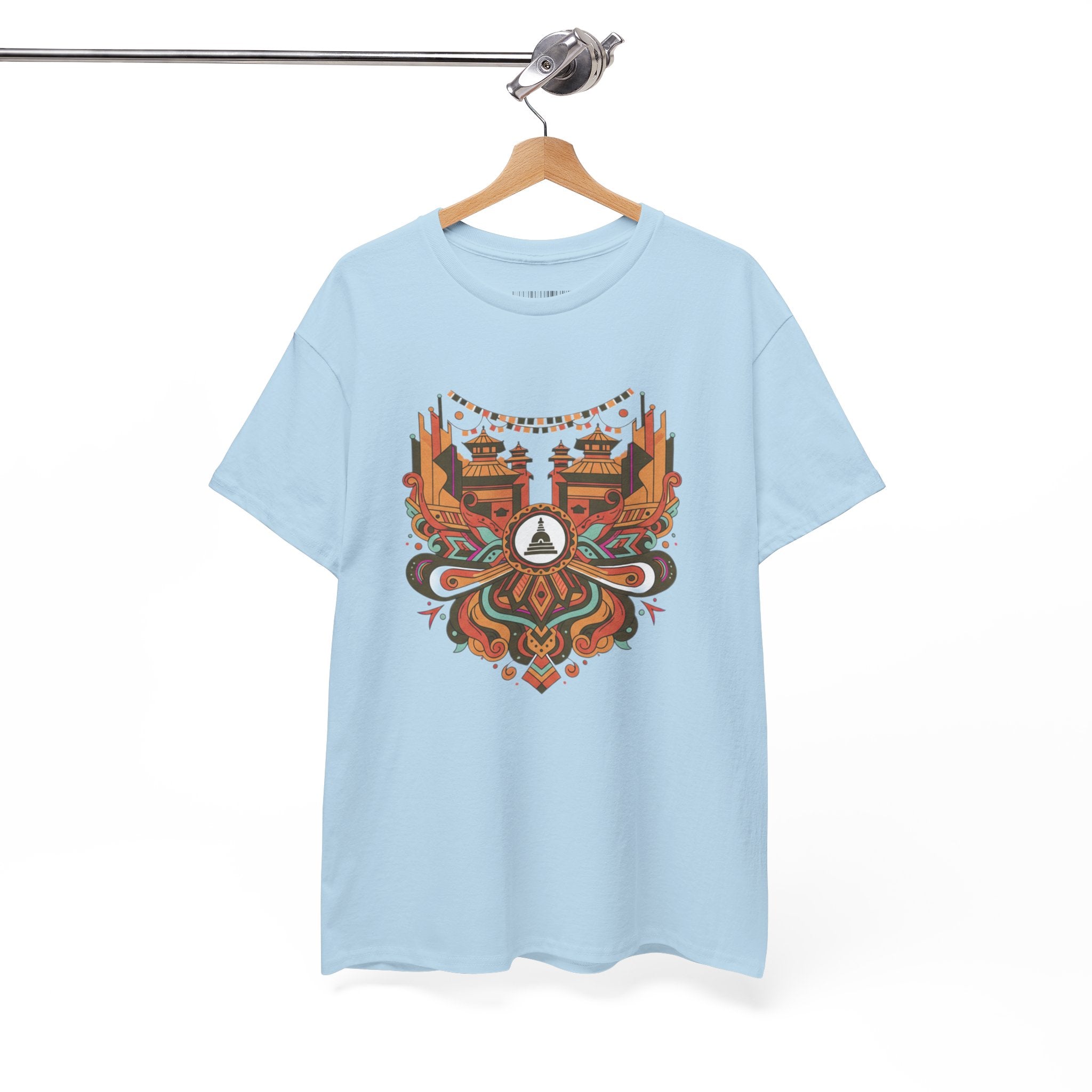 Mandala Cityscape Tee — Boho Urban Art Graphic T-Shirt
