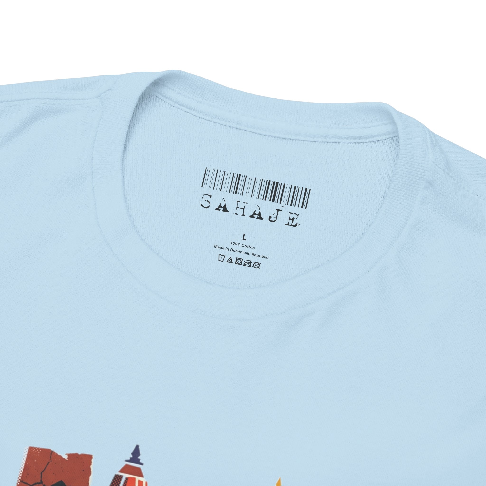 Cityscape Abstract Tee — Colorful Urban Architecture Graphic T‑Shirt