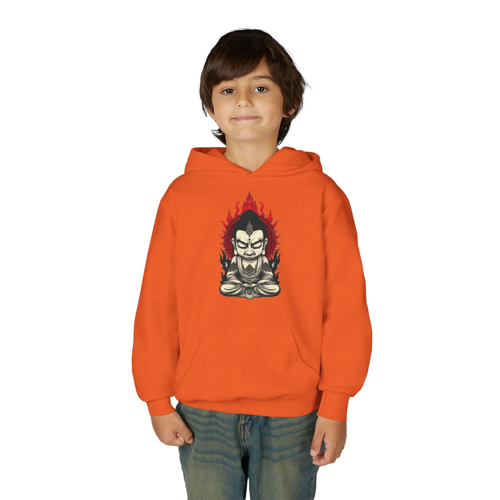 Youth Hoodie — Flaming Meditating Demon Graphic