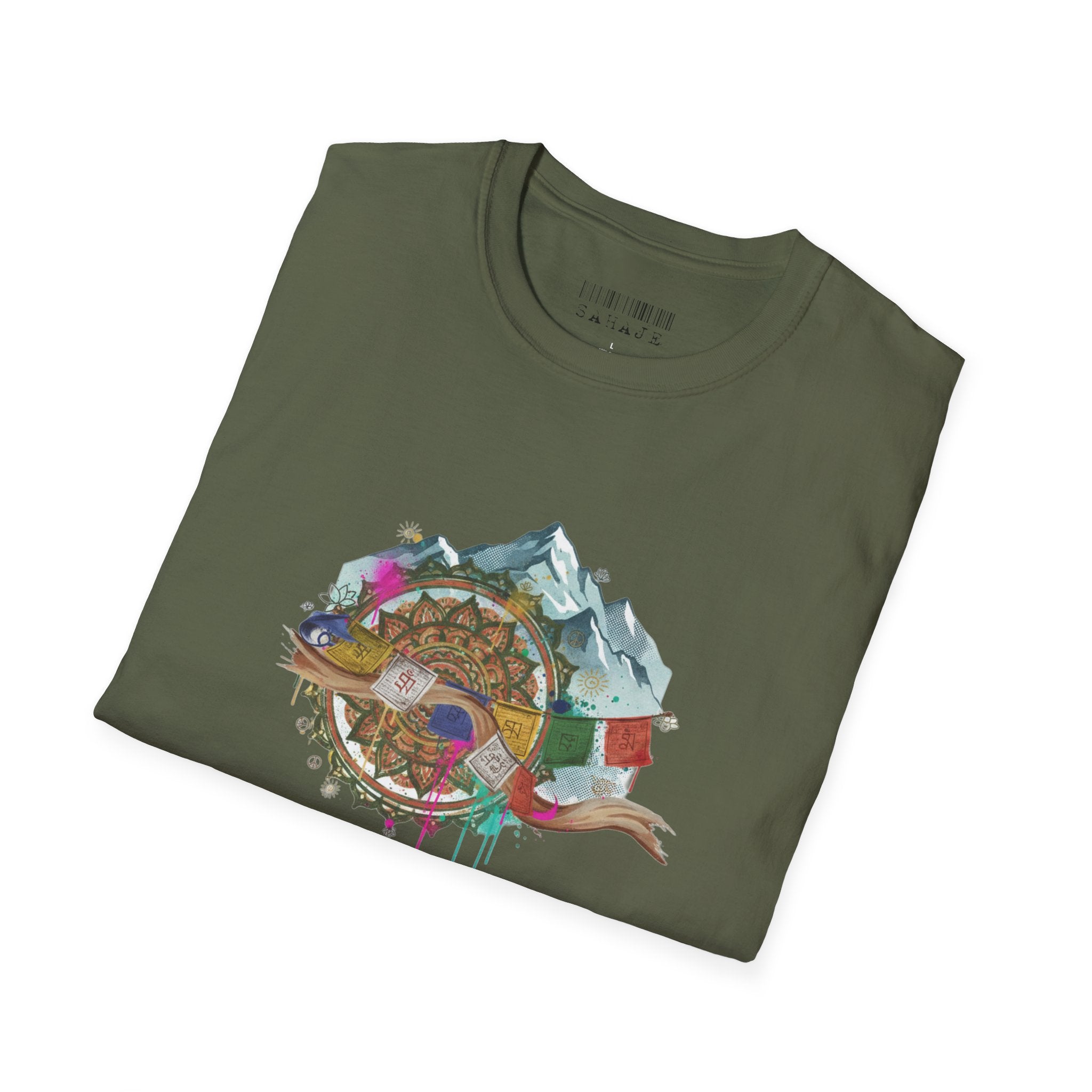 Adventure Turtle Graphic T-Shirt — Mountain Shell Nature Art Tee