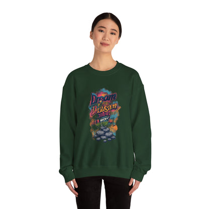 Dream Big Crewneck Sweatshirt — "Dream, Design, Draw" Inspirational Graphic