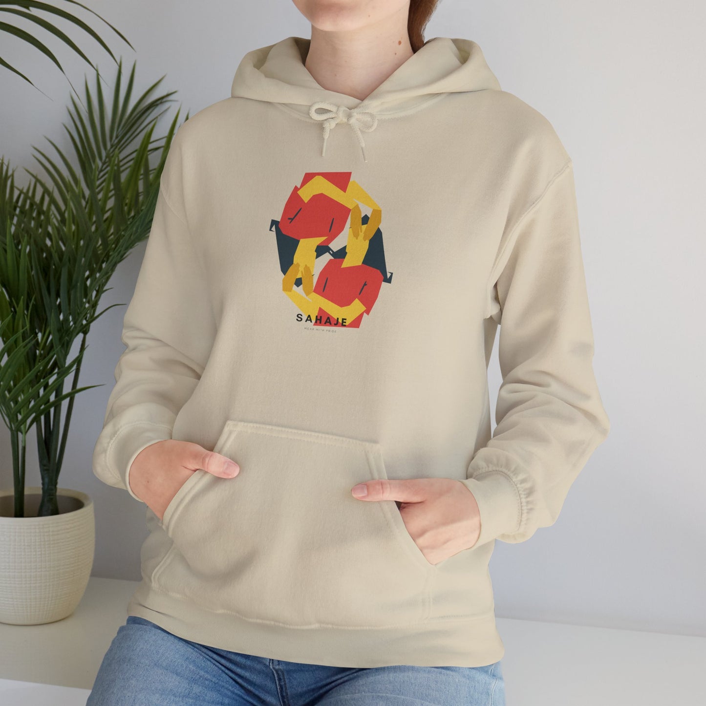 Fox Recycling Symbol Hoodie — Geometric Fox Eco-Friendly Design