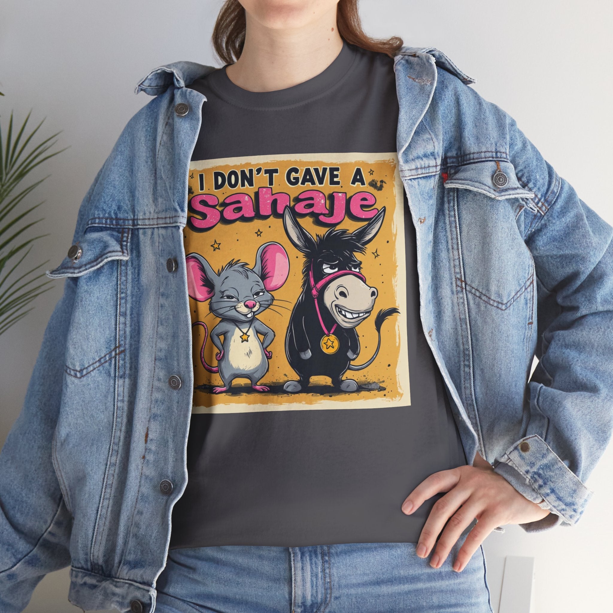 I Don't Give A Snair! Tee — Funny Mouse & Cat Graphic T-Shirt