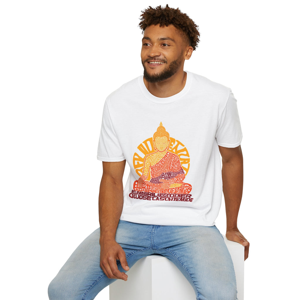 Buddha Graphic Tee — Retro Sun Meditation Shirt