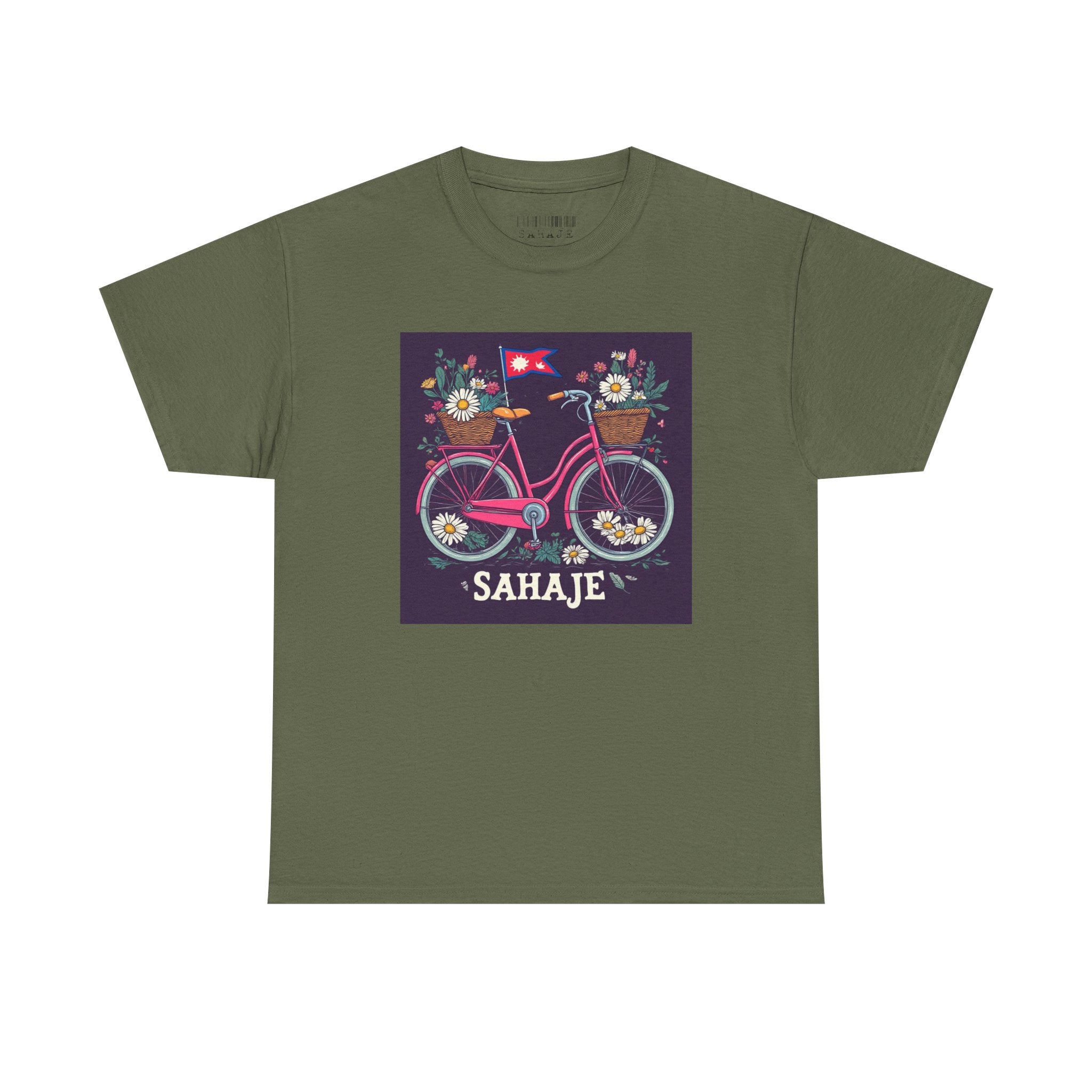 Sahaje Floral Bicycle T‑Shirt