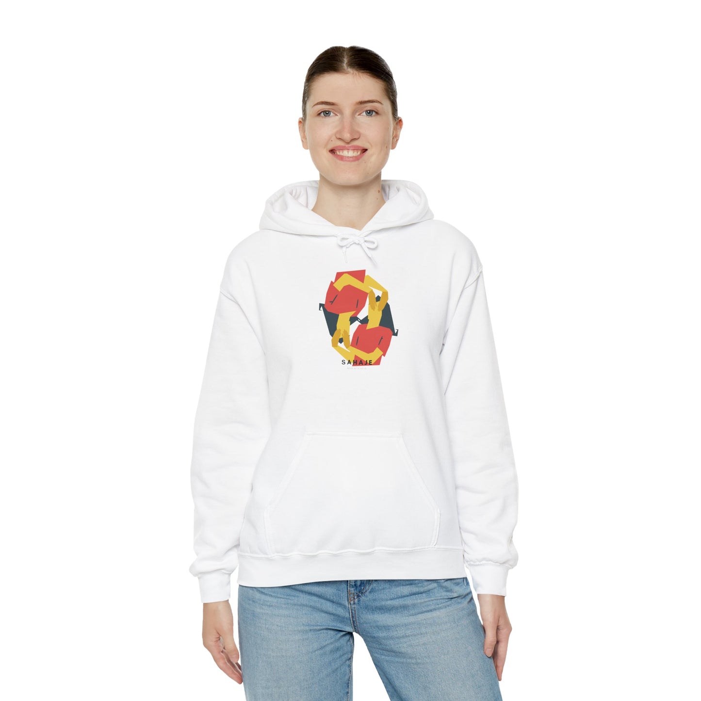 Fox Recycling Symbol Hoodie — Geometric Fox Eco-Friendly Design