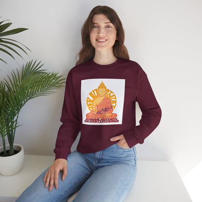 Buddha Graphic Sweatshirt — "Choose Compassion" Meditation Crewneck