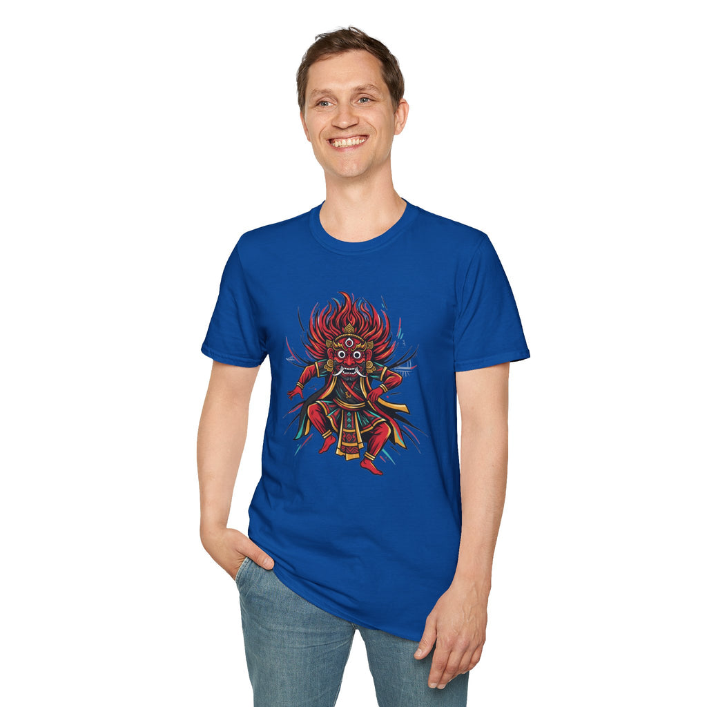 Balinese Barong Dance T-Shirt — Traditional Mythic Mask Graphic Tee