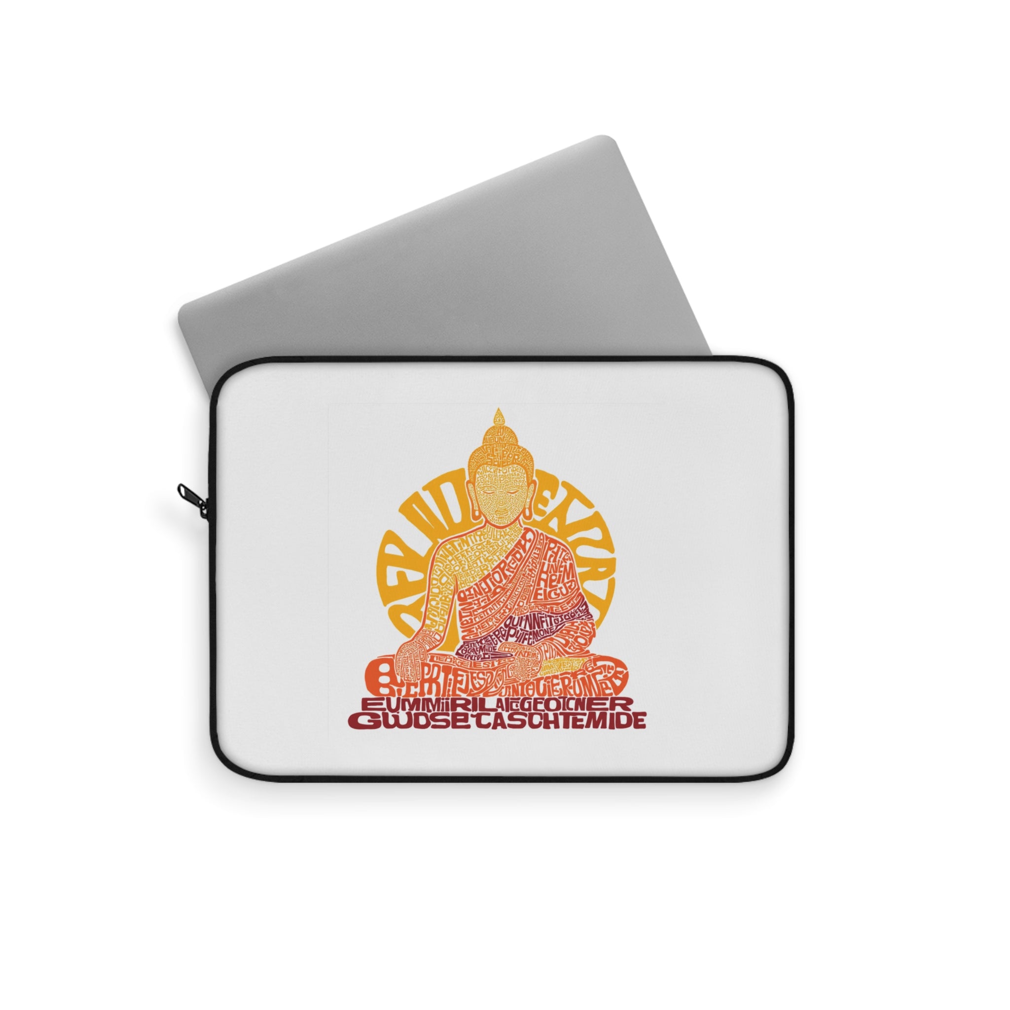 Zen Buddha Laptop Sleeve - Spiritual Tech Accessory, Meditation Gift, Eco-Friendly Sleeve for Students and Professionals