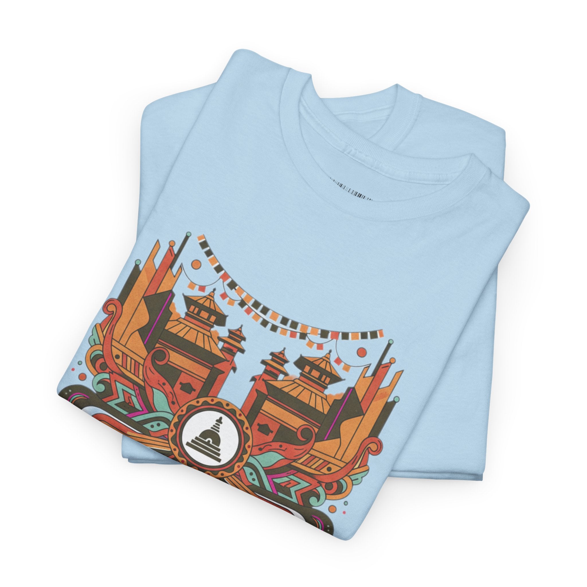 Mandala Cityscape Tee — Boho Urban Art Graphic T-Shirt