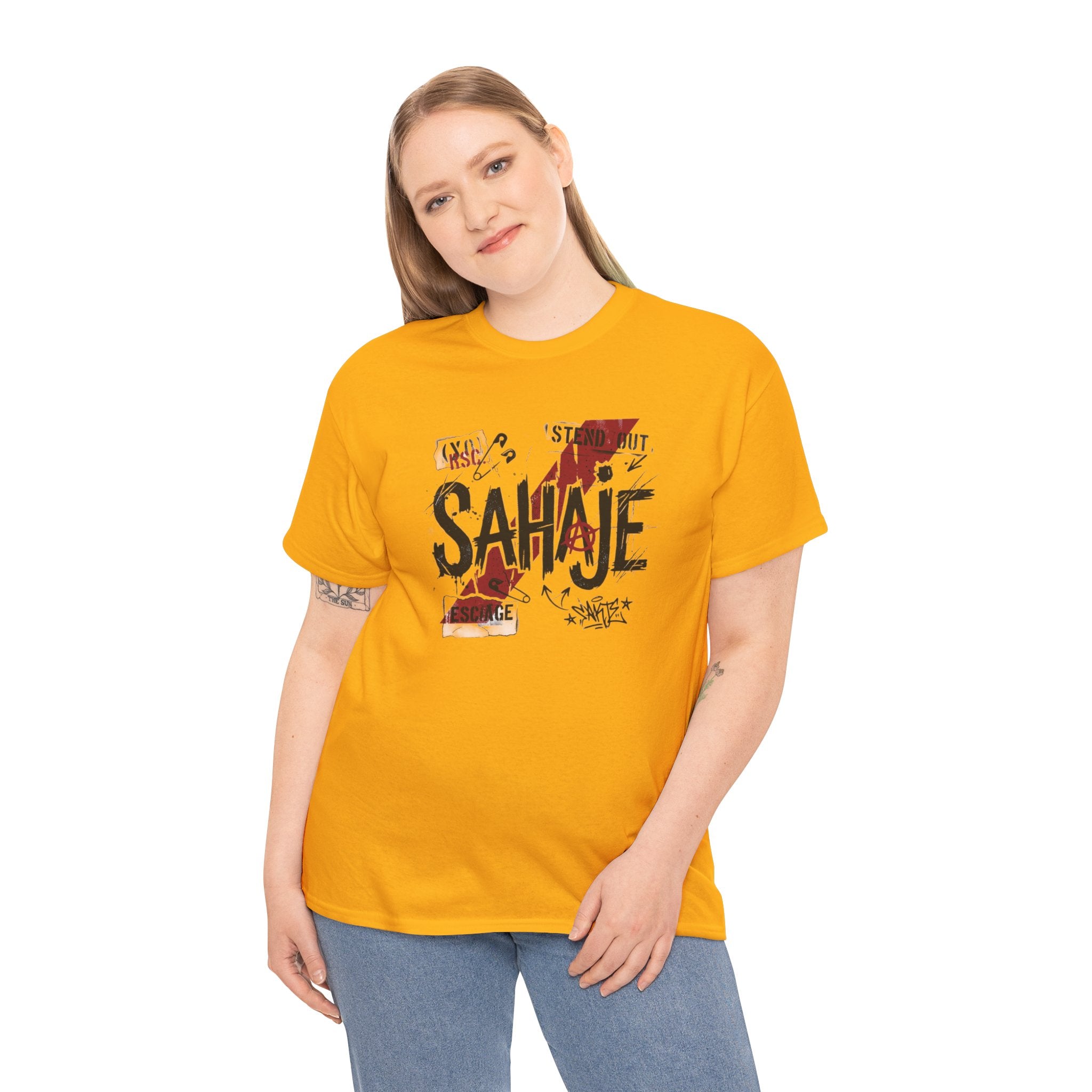 Sahaje Graphic Tee — Street Art Urban Casual T-Shirt