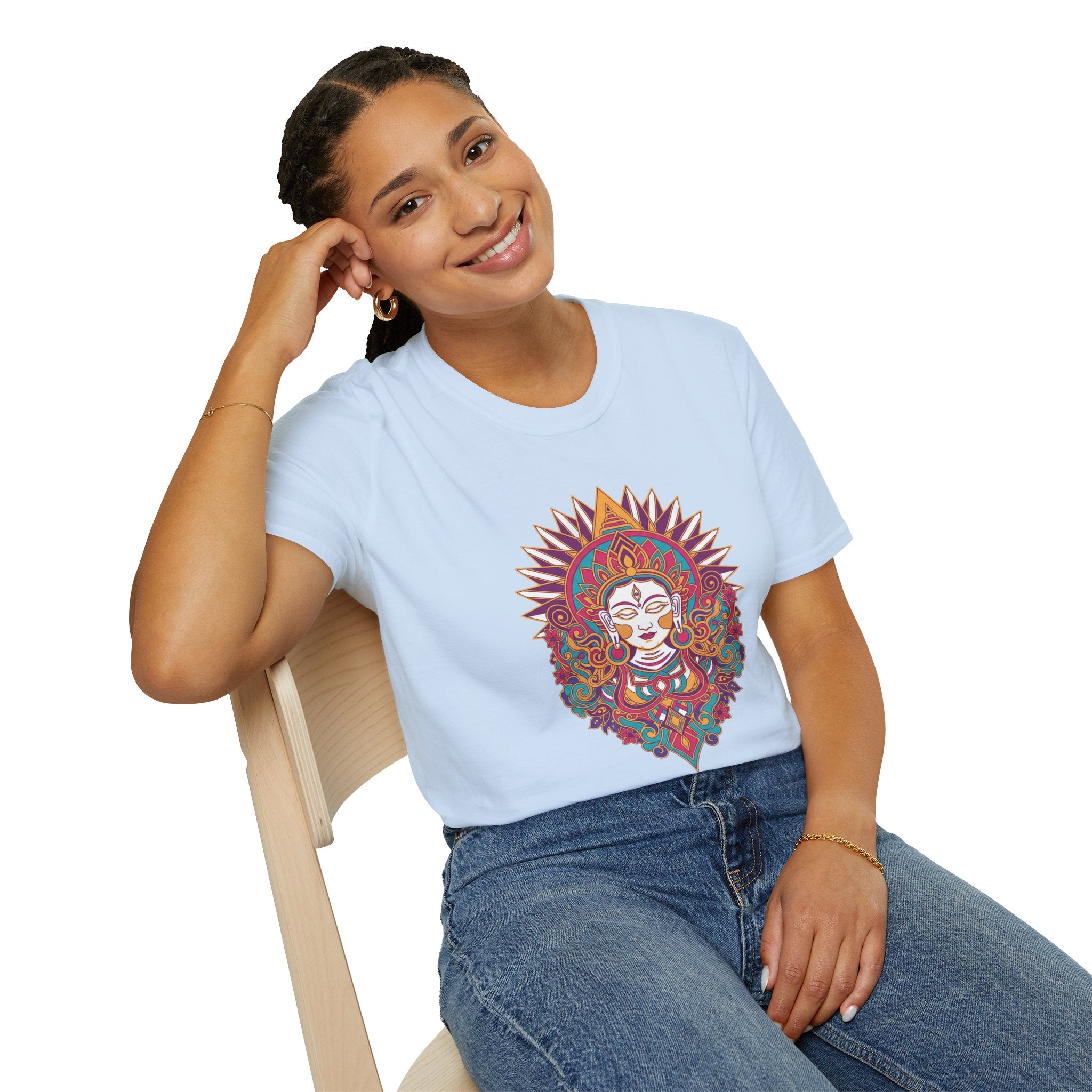 Mystic Goddess Mandala T-Shirt — Colorful Boho Spiritual Tee