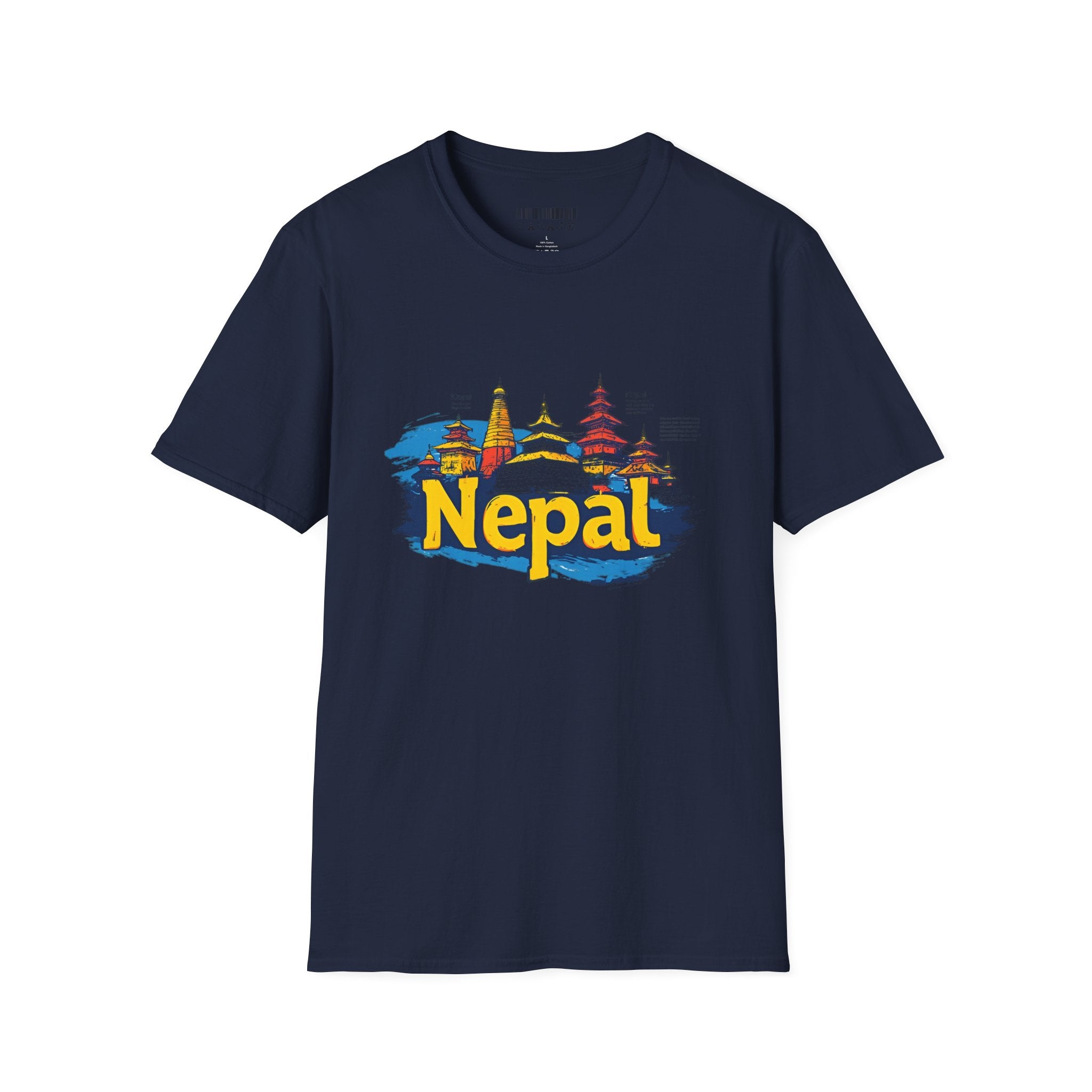 Nepal Temple Skyline T-Shirt – Nepali Cultural Heritage Graphic Tee, Travel & Spiritual Design