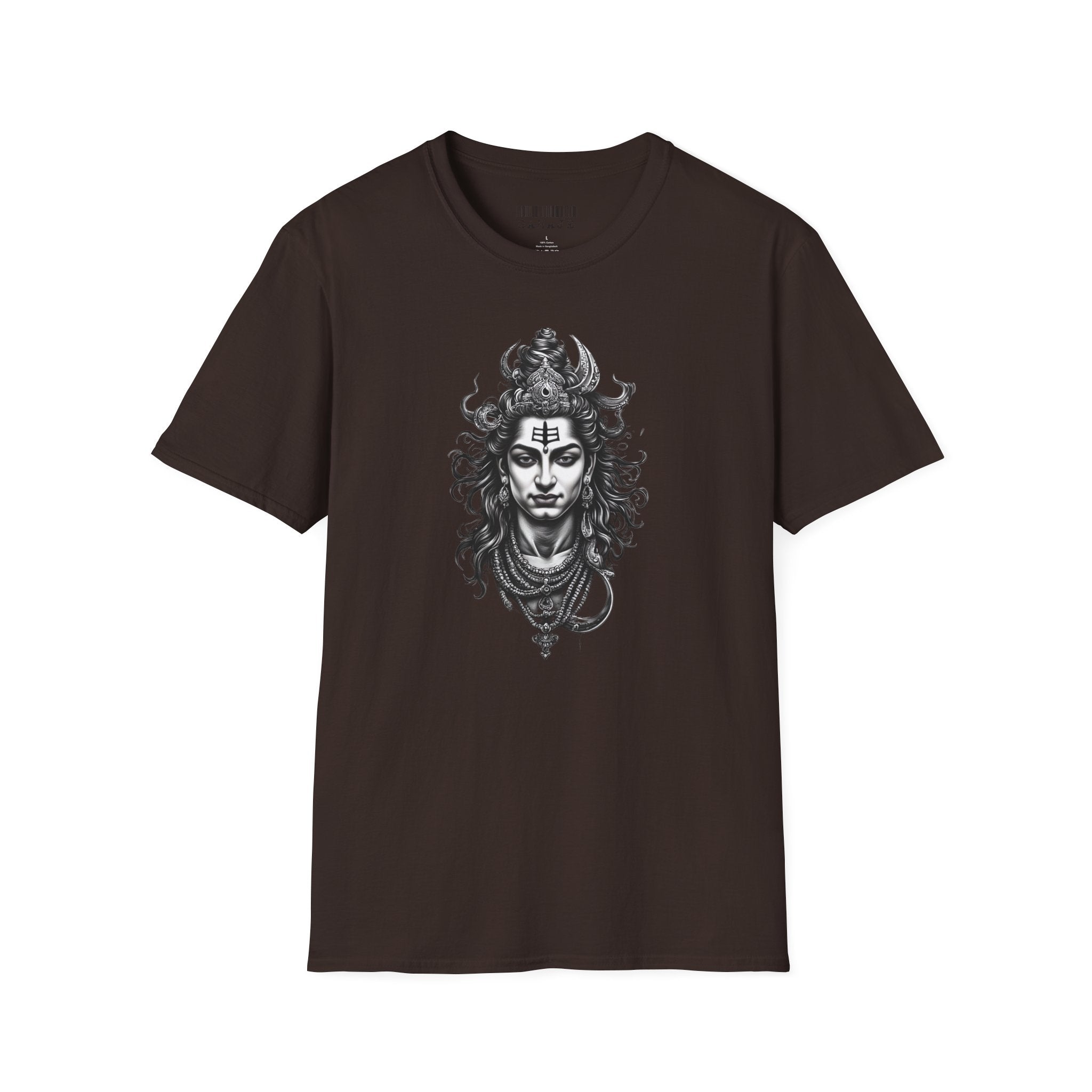 Shiva Portrait T‑Shirt — Hindu Deity Graphic Tee (Meditation, Yoga & Spiritual Wear)