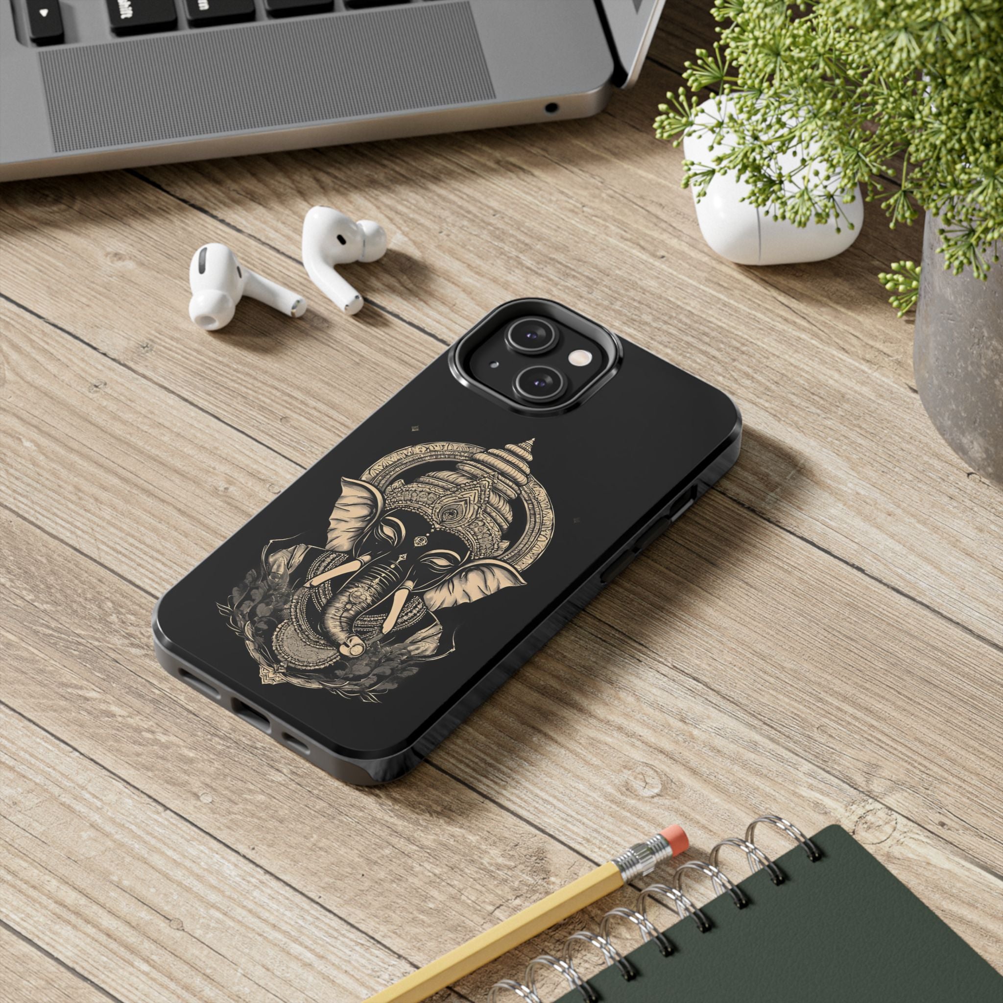 Ganesha Tough Phone Case — Protective Hindu Elephant Design