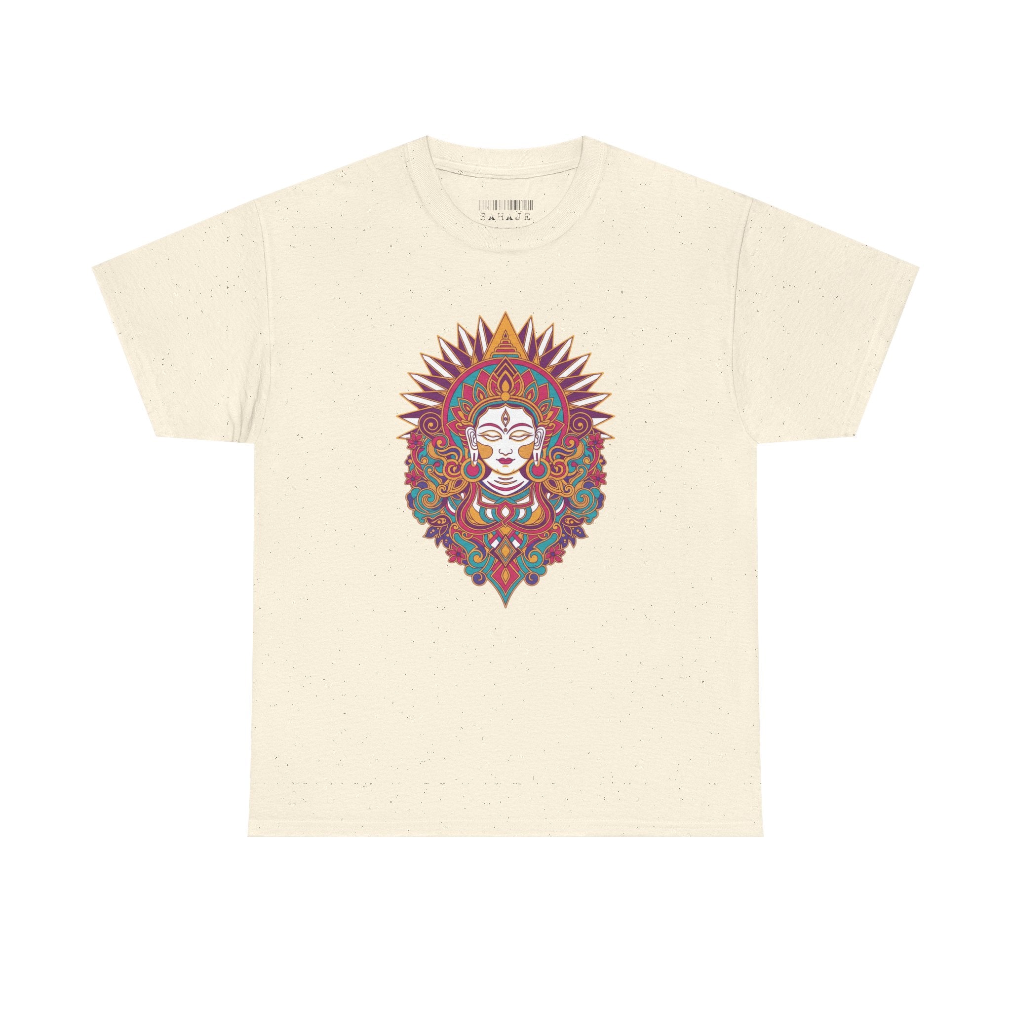 Spiritual Goddess Sun Mandala Tee — Colorful Boho Yoga T‑Shirt