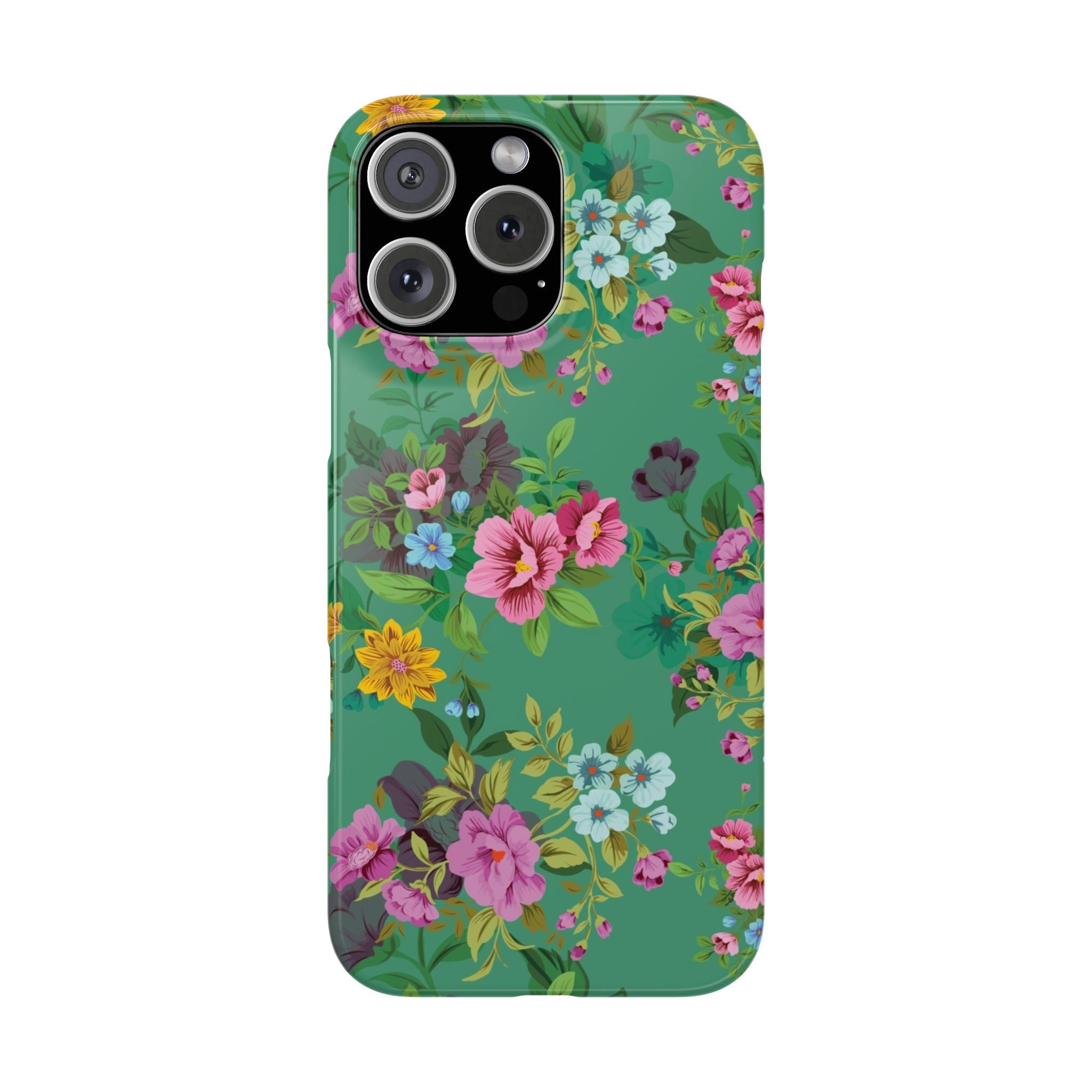 Floral Slim Phone Case - Cute Botanical Design, Gift for Spring, Nature Lovers, Customizable Phone Cover, Trendy Accessories, Flower Power