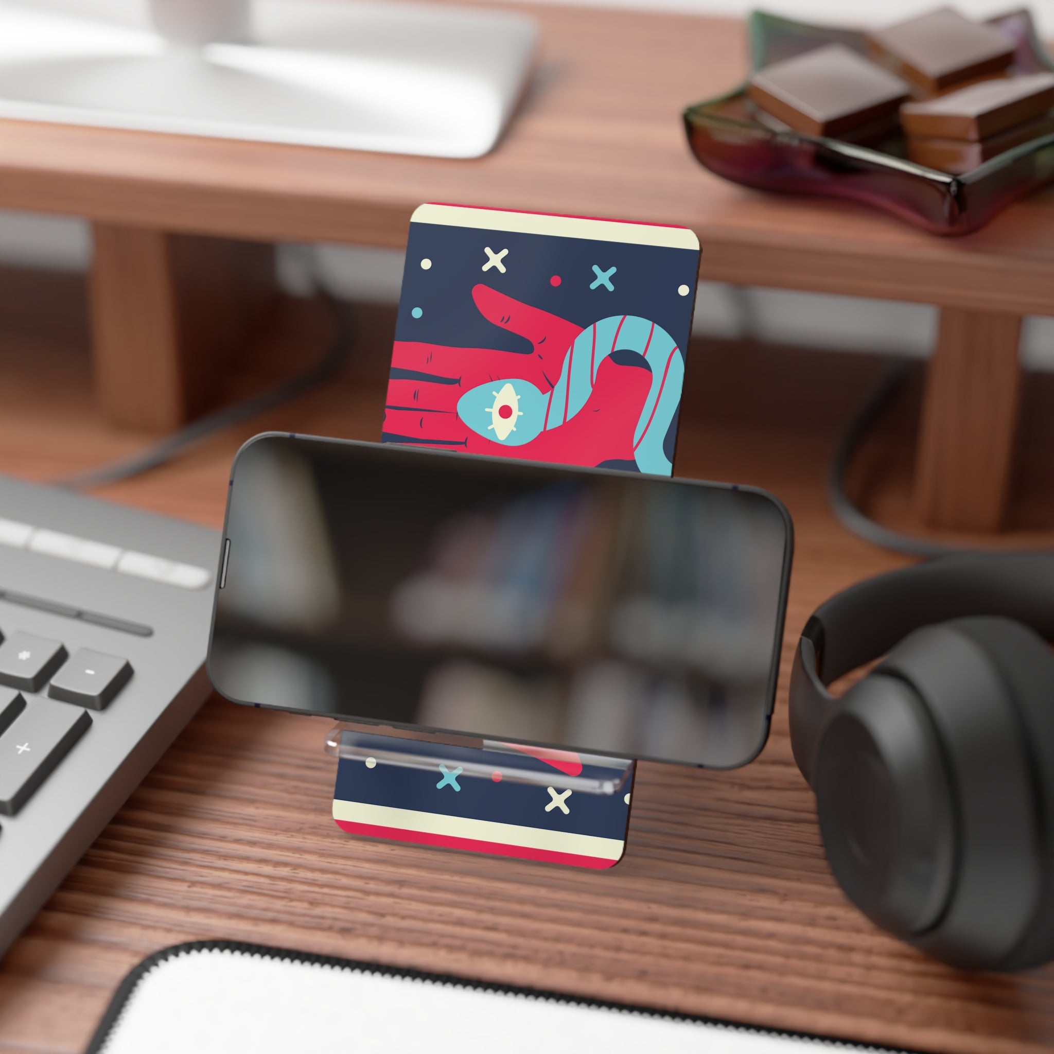 Colorful Smartphone Stand | Portable Phone Holder, Desk Accessory, Tech Gift for Students, Work from Home Decor