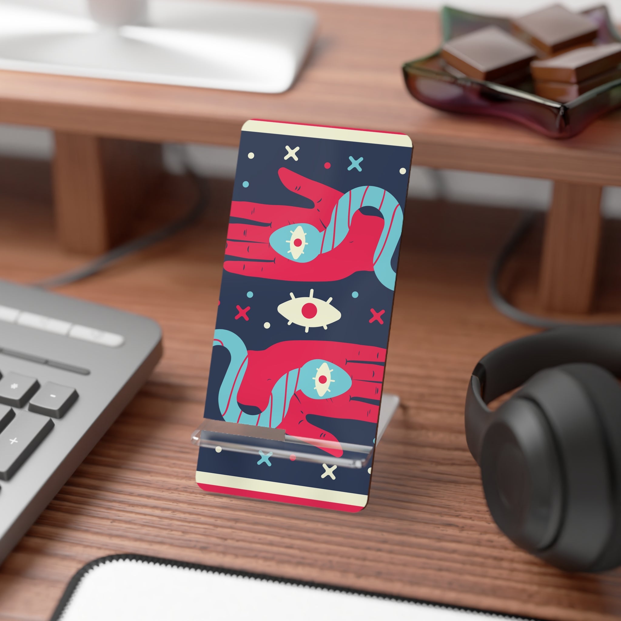 Colorful Smartphone Stand | Portable Phone Holder, Desk Accessory, Tech Gift for Students, Work from Home Decor