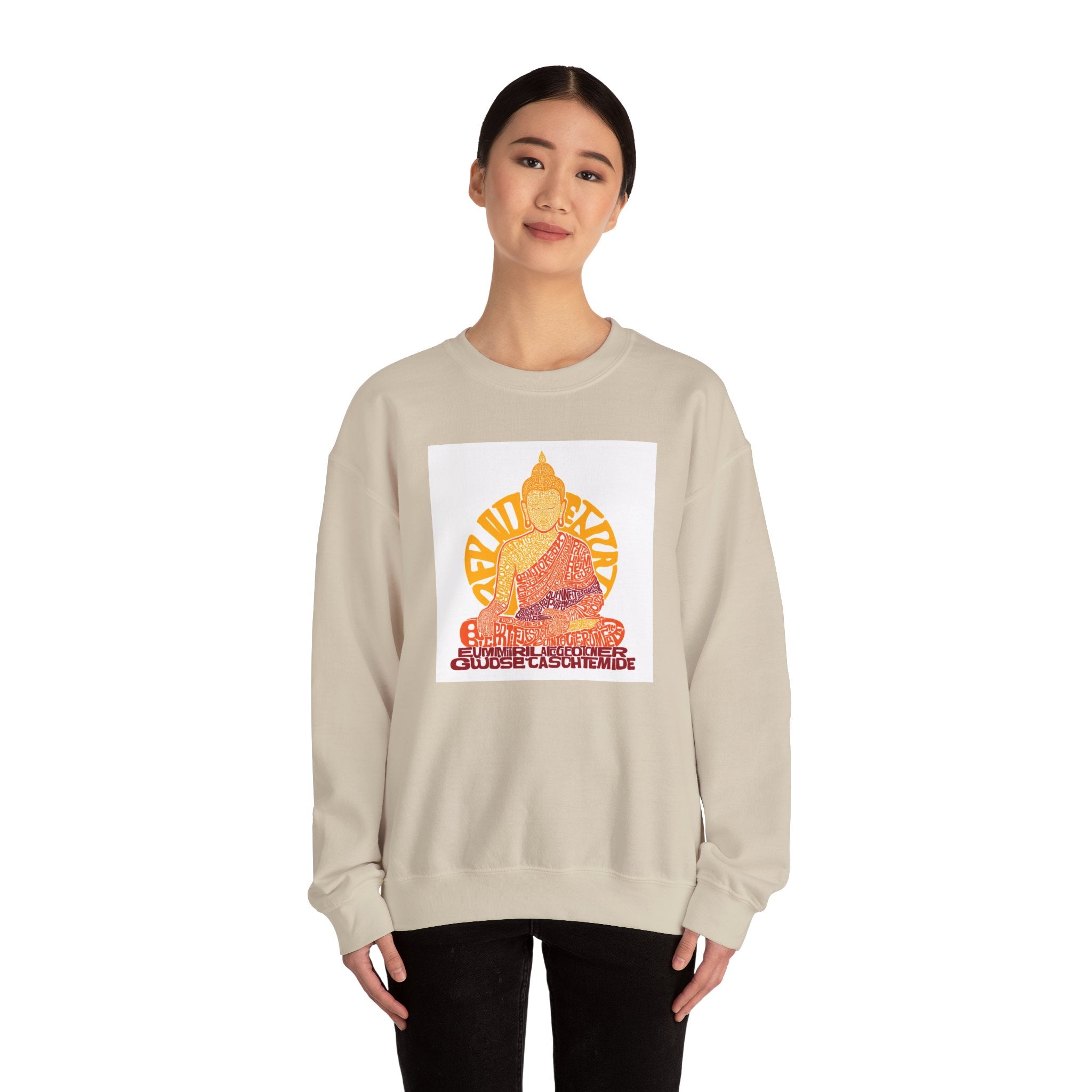 Buddha Graphic Sweatshirt — "Choose Compassion" Meditation Crewneck
