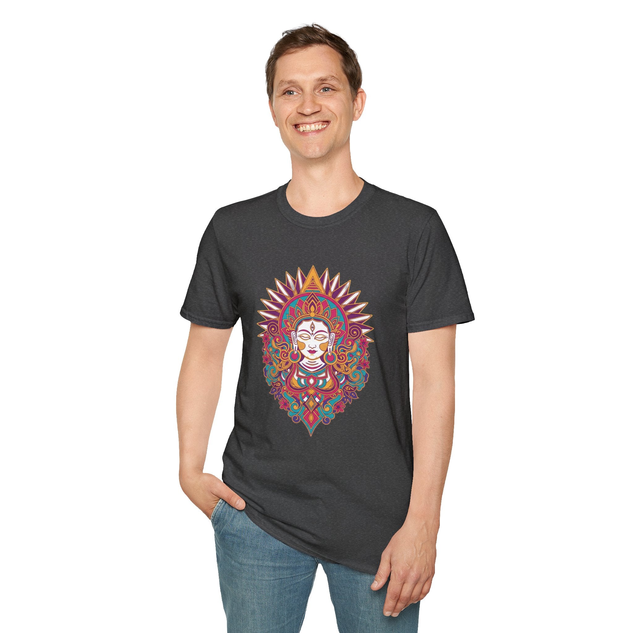 Mystic Goddess Mandala T-Shirt — Colorful Boho Spiritual Tee