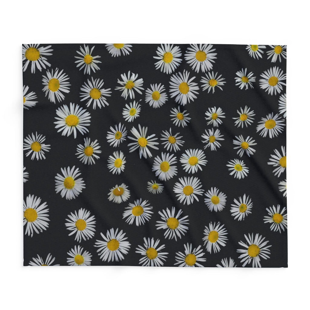 Daisy Scatter Arctic Fleece Blanket — Cozy Floral Throw