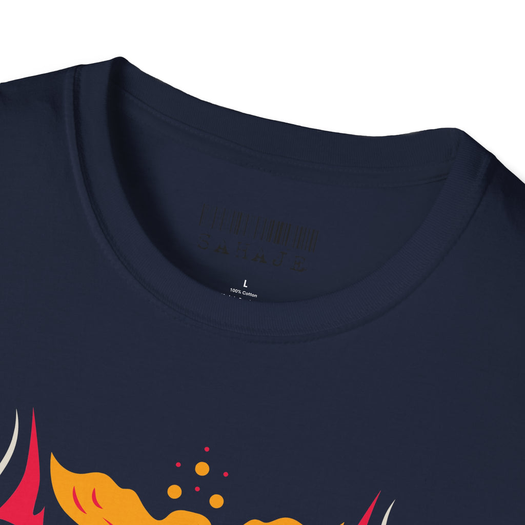 Sahaje Floral Snake Graphic T‑Shirt — Colorful Botanical Serpent Tee