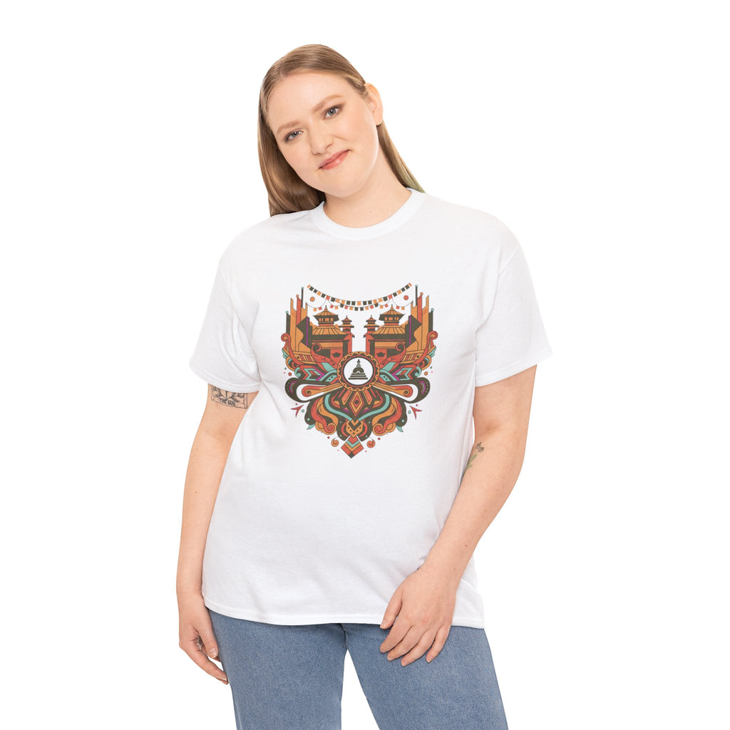 Mandala Cityscape Tee — Boho Urban Art Graphic T-Shirt
