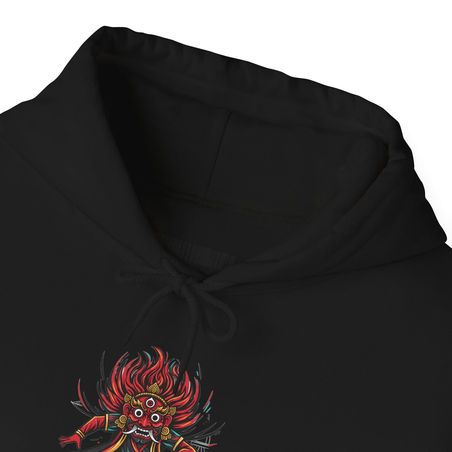 Demonic Oni Mask Hoodie — Japanese Demon Illustration Sweatshirt