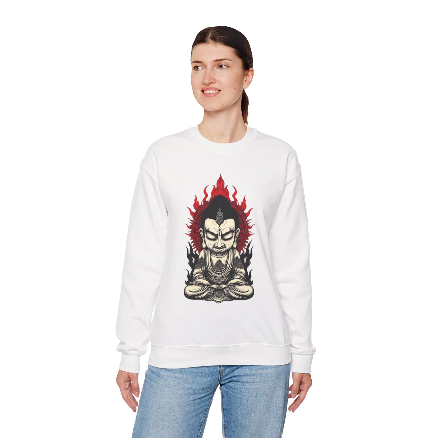 Buddha Flame Crewneck Sweatshirt
