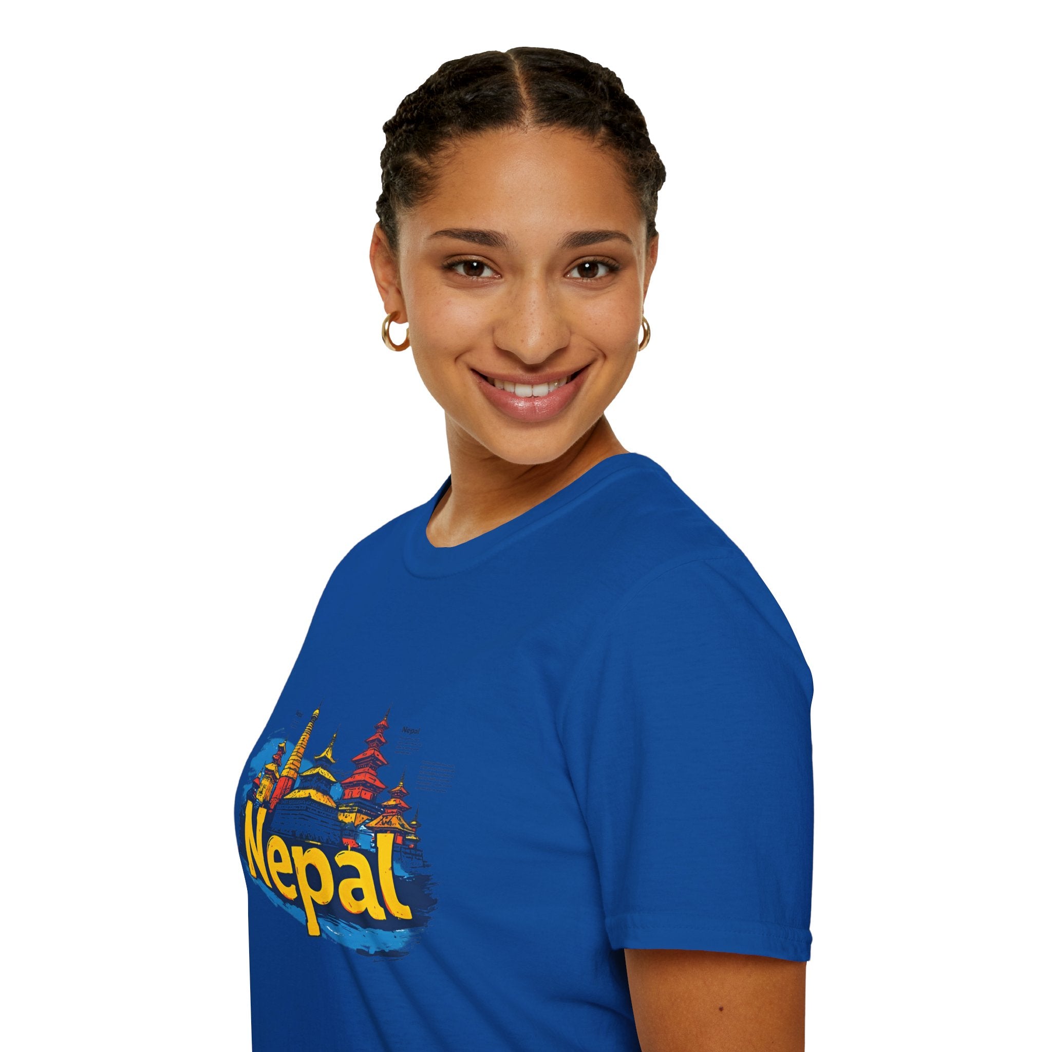 Nepal Temple Skyline T-Shirt – Nepali Cultural Heritage Graphic Tee, Travel & Spiritual Design