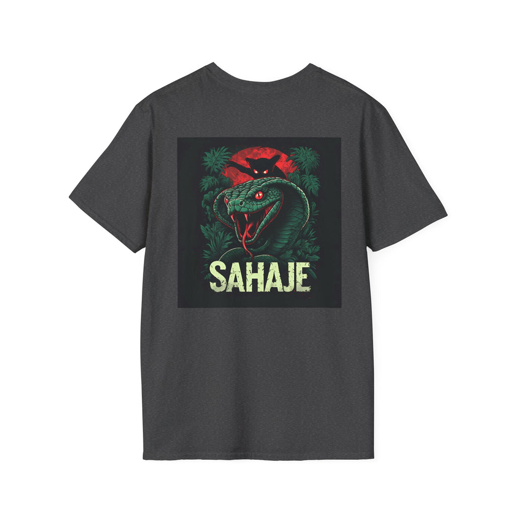 Black Cobra & Panther T-Shirt – Fierce Serpent & Big Cat Graphic Tee, Edgy Streetwear Design