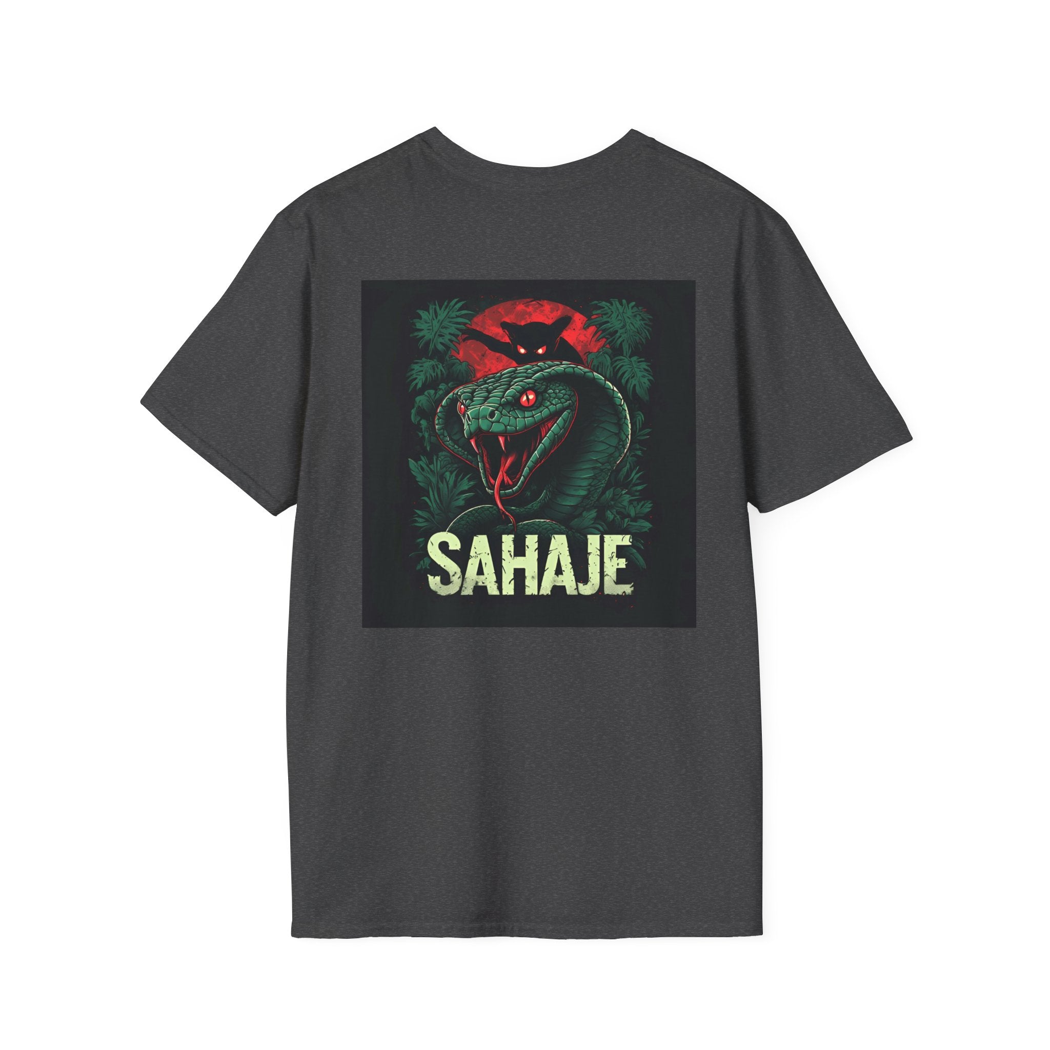 Black Cobra & Panther T-Shirt – Fierce Serpent & Big Cat Graphic Tee, Edgy Streetwear Design