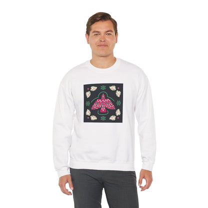 Sweatshirt — Retro Mushroom Patch Design Cozy Crewneck