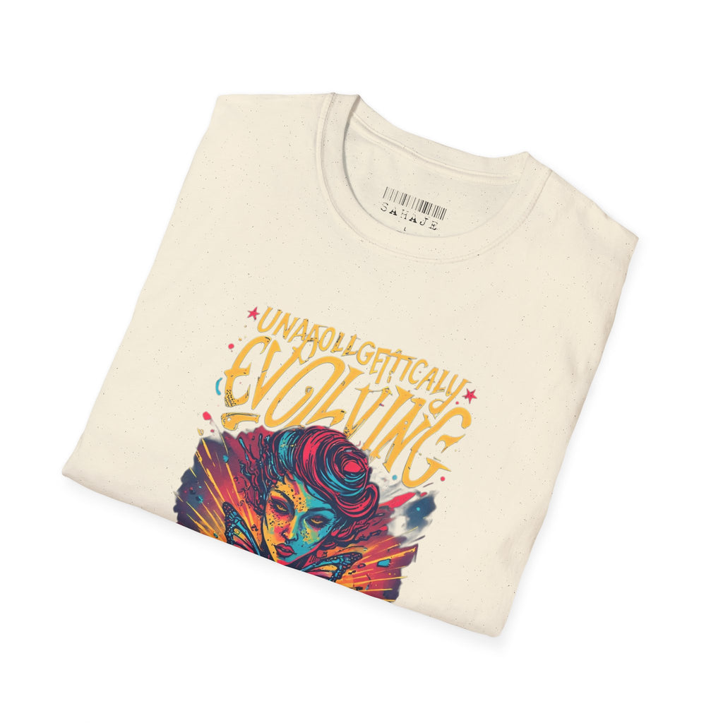 Evolving Butterfly Graphic T-Shirt — "Unapologetically Evolving" Vibrant Psychedelic Tee