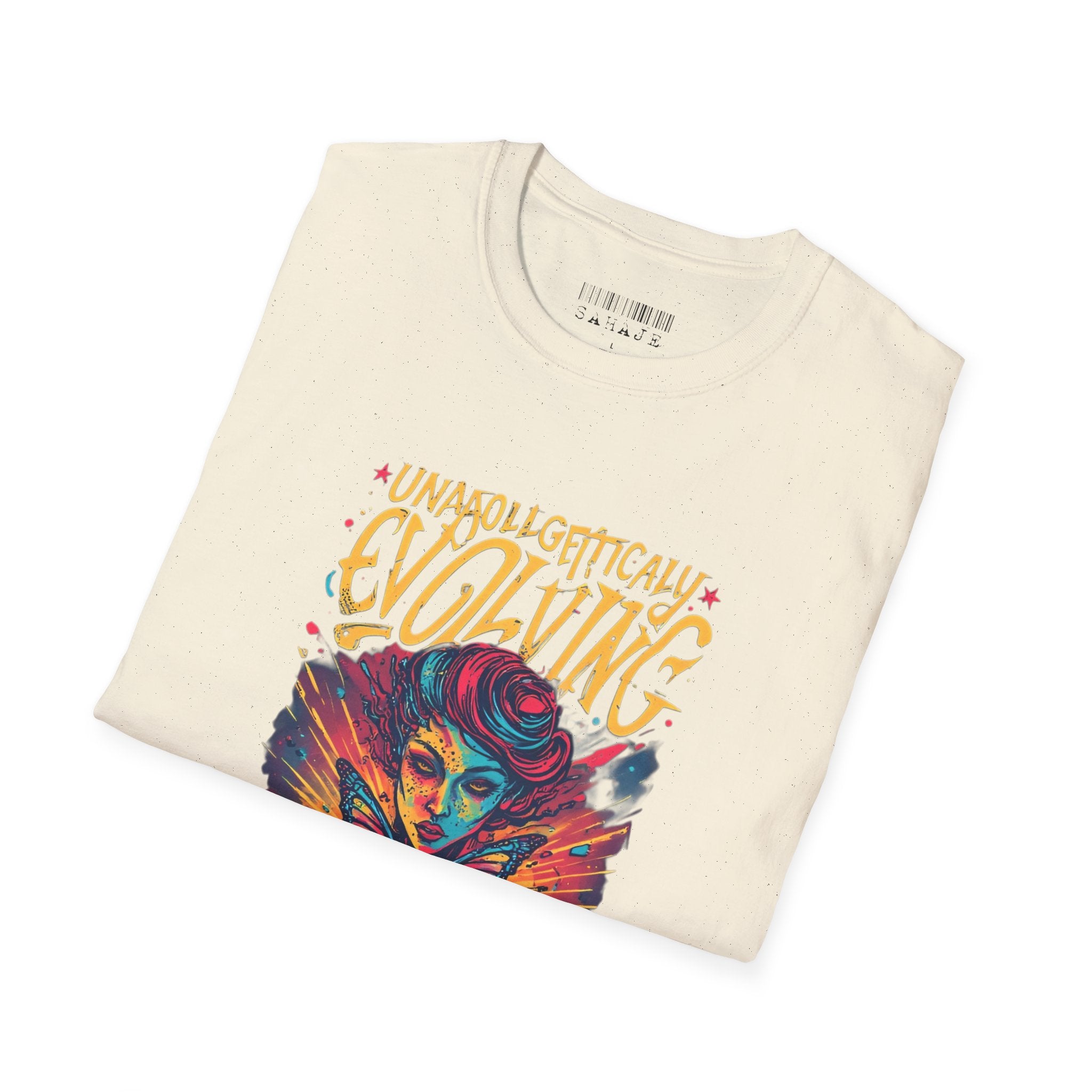 Evolving Butterfly Graphic T-Shirt — "Unapologetically Evolving" Vibrant Psychedelic Tee