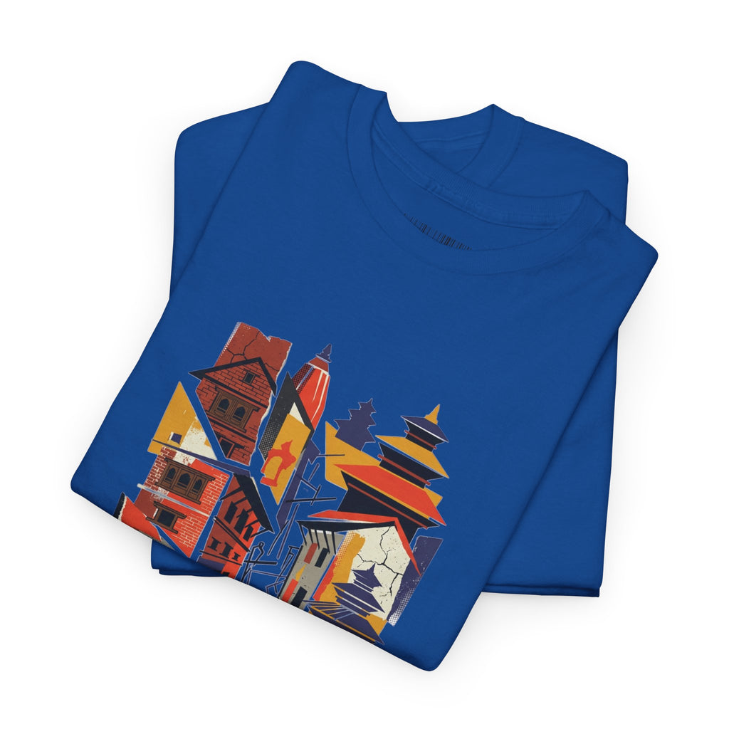 Cityscape Abstract Tee — Colorful Urban Architecture Graphic T‑Shirt