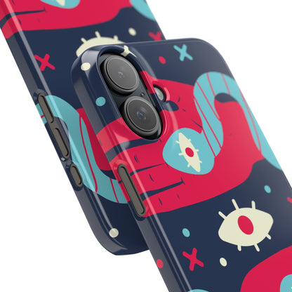 Colorful Abstract Slim Phone Cases, Trendy Phone Covers, Unique Gifts for Her, Artistic Mobile Accessories, Eye-Catching Phone Designs
