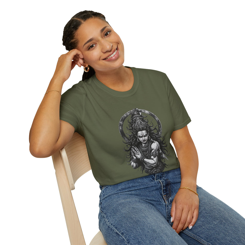 Shiva Portrait T‑Shirt – Intricate Hindu Deity Art Tee