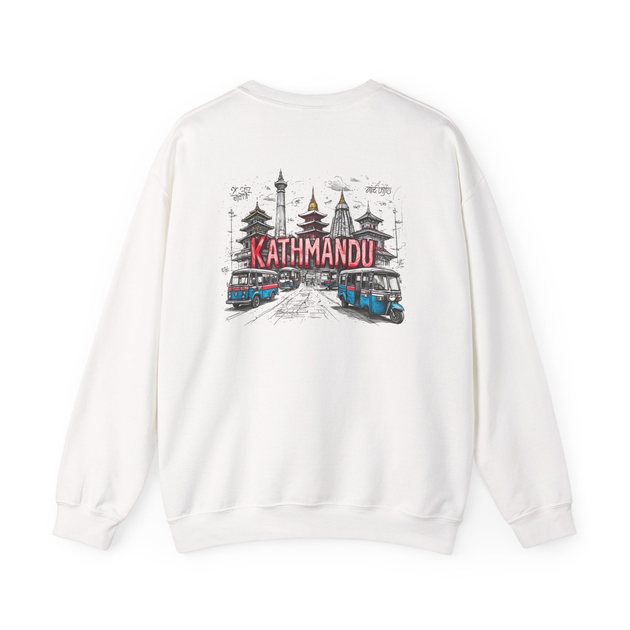 Kathmandu Crewneck Sweatshirt — Nepal Travel Graphic Pullover