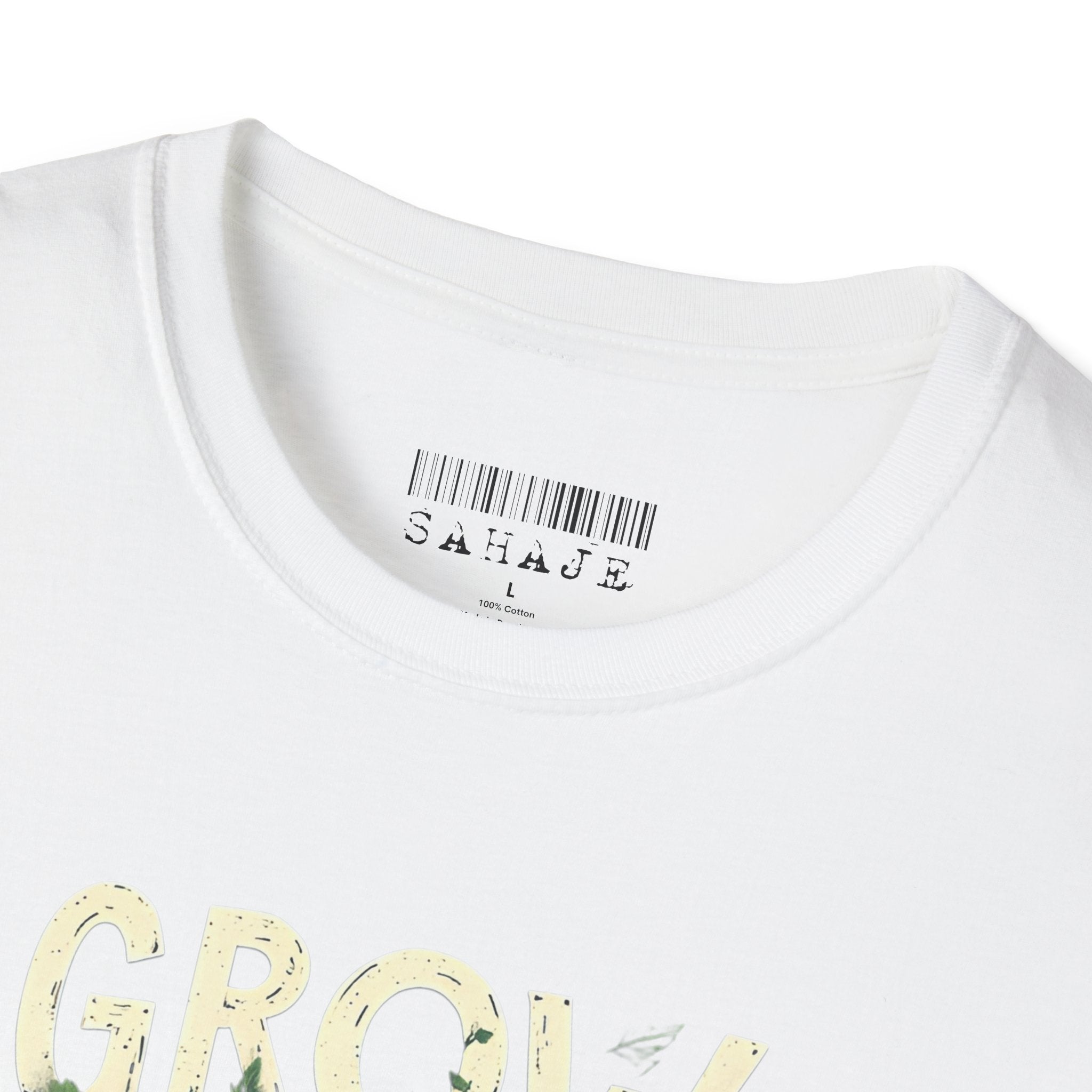 T-Shirt — Floral 'Grow Slow, Go Through' Inspirational Graphic Tee