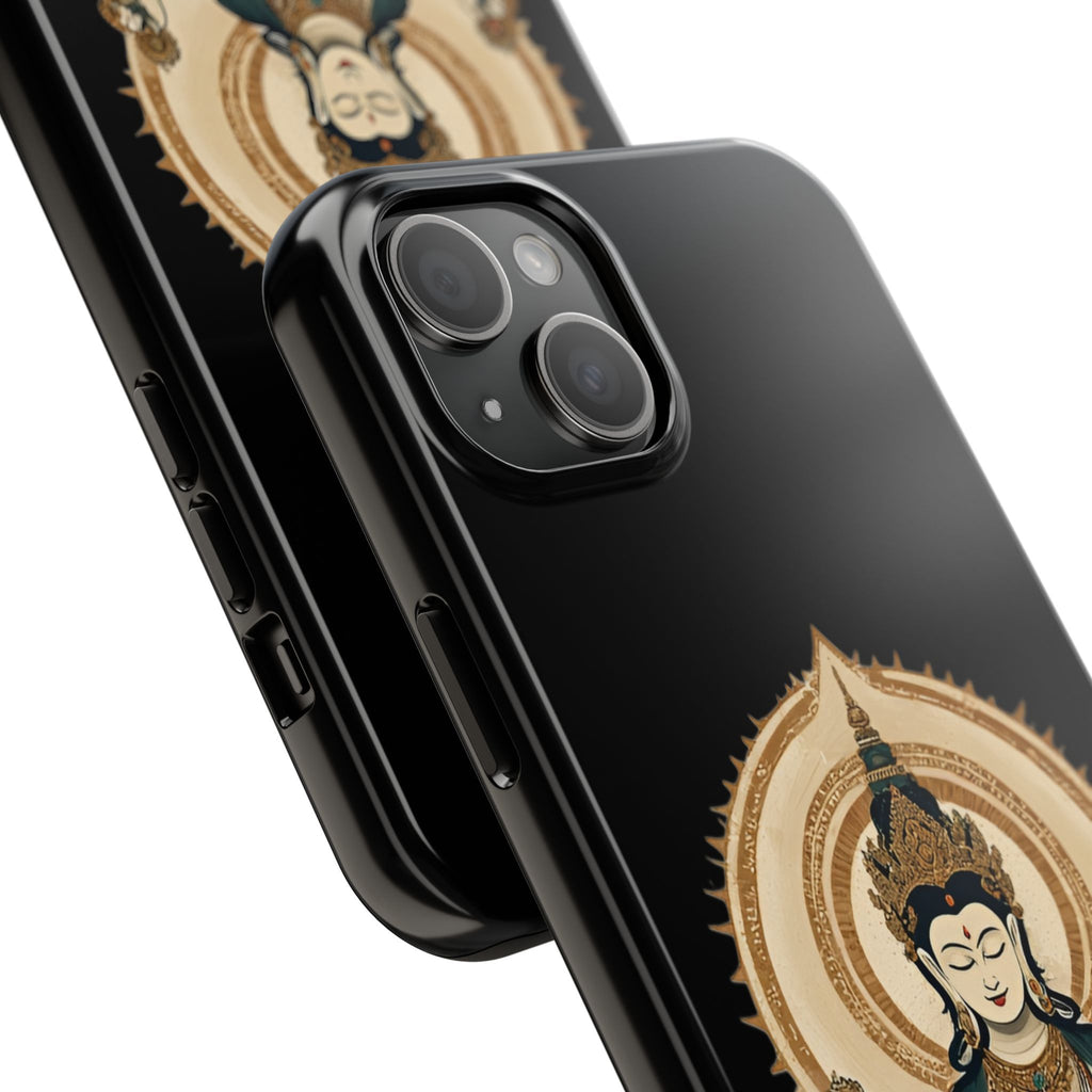 Bodhisattva Lotus Tough Phone Case — Protective Buddhist Meditation Phone Cover