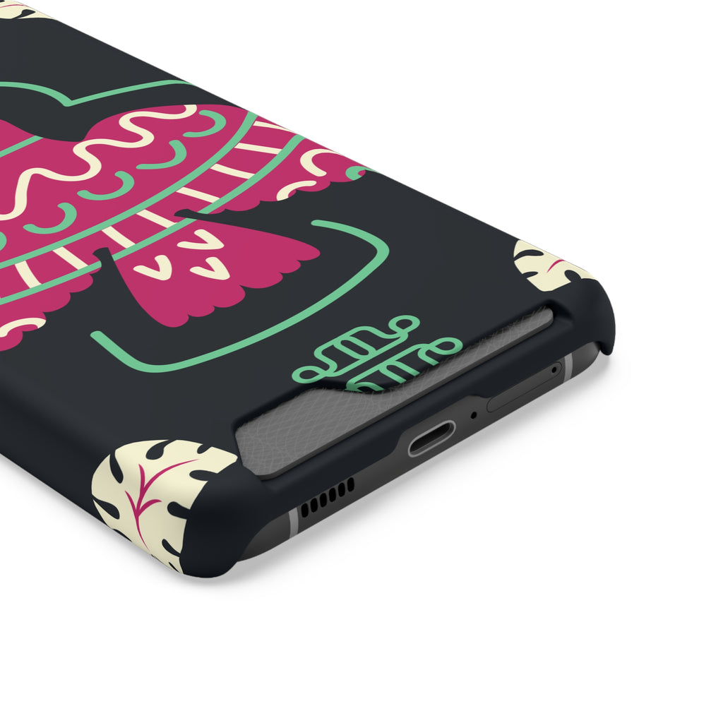 Vibrant Phone Case with Card Holder, Stylish Phone Accessory, Colorful Gift for Her, Boho Phone Cover, Trendy Mobile Case