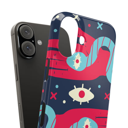 Colorful Abstract Slim Phone Cases, Trendy Phone Covers, Unique Gifts for Her, Artistic Mobile Accessories, Eye-Catching Phone Designs