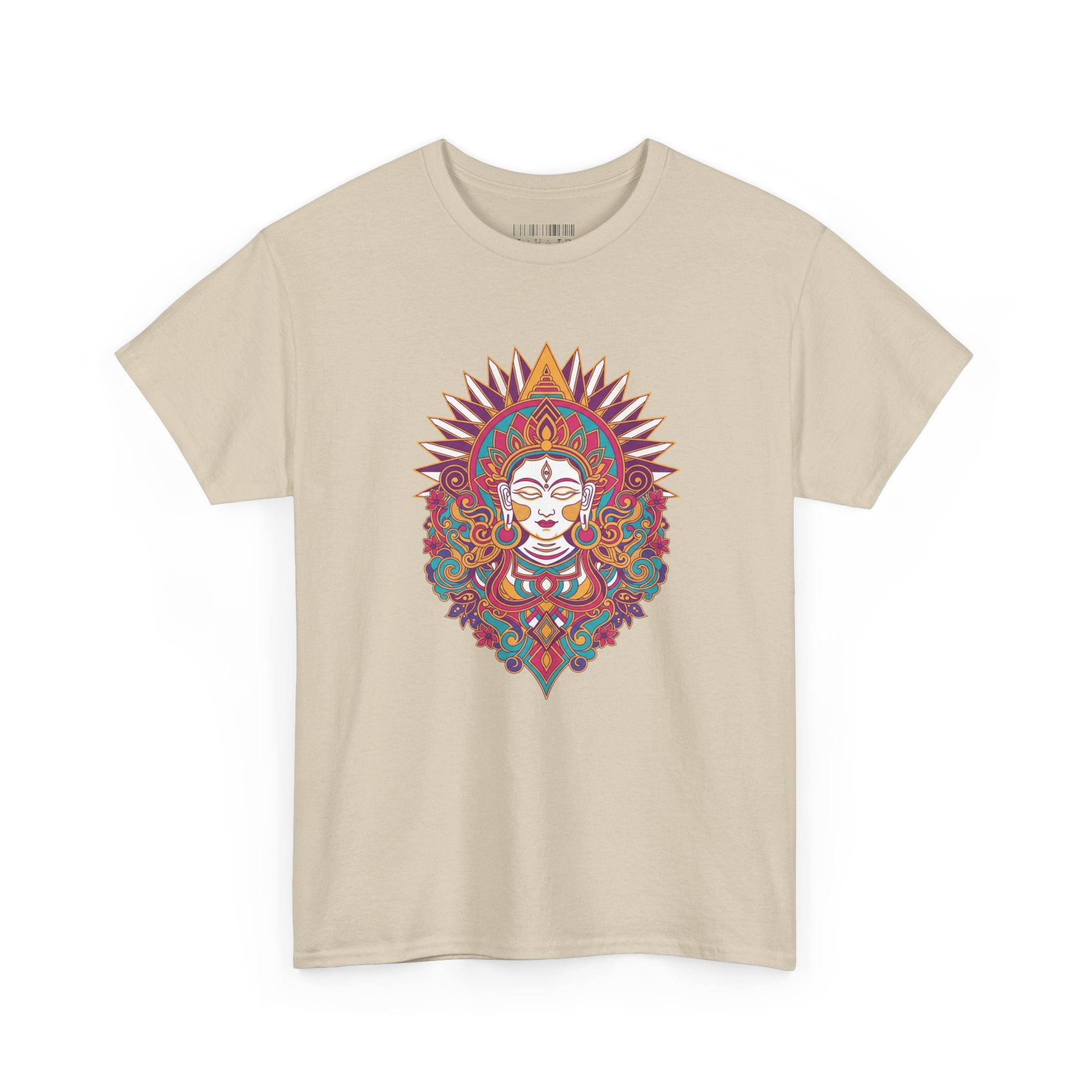 Spiritual Goddess Sun Mandala Tee — Colorful Boho Yoga T‑Shirt