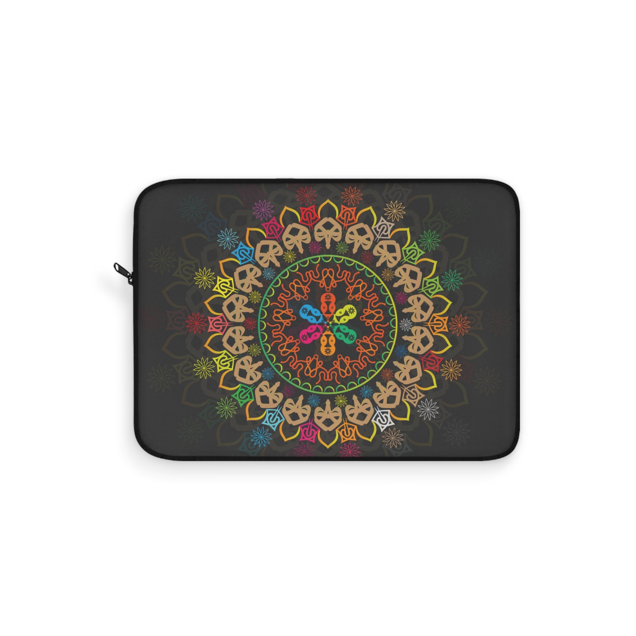 Colorful Mandala Laptop Sleeve | Bohemian Tech Accessory, Travel Gift, Geek Chic, Personalized Computer Case, Eco-Friendly Style
