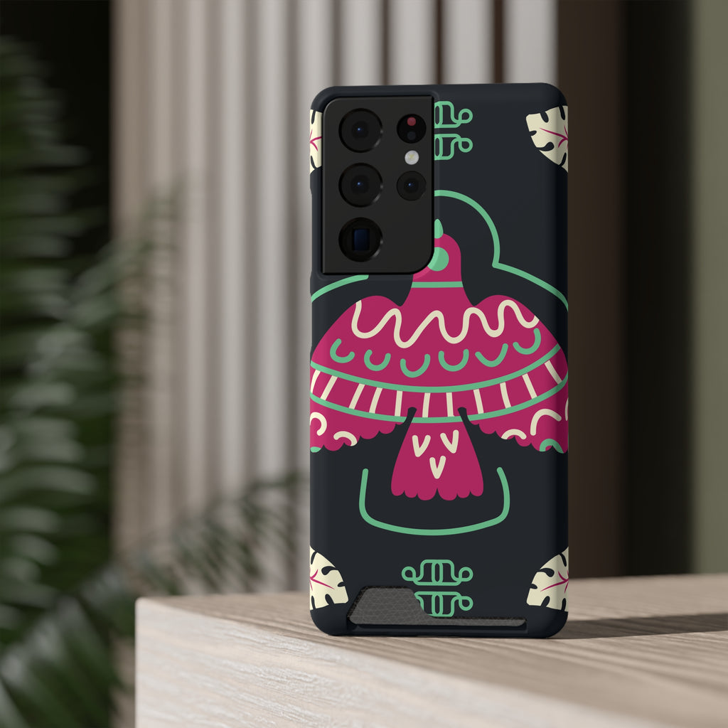 Vibrant Phone Case with Card Holder, Stylish Phone Accessory, Colorful Gift for Her, Boho Phone Cover, Trendy Mobile Case